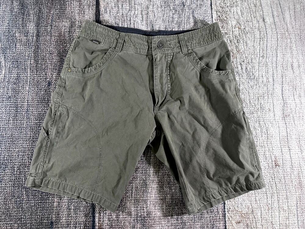 Kuhl Ramblr Shorts Mens 32 Brown Patina Zip Cargo Pockets Rugged